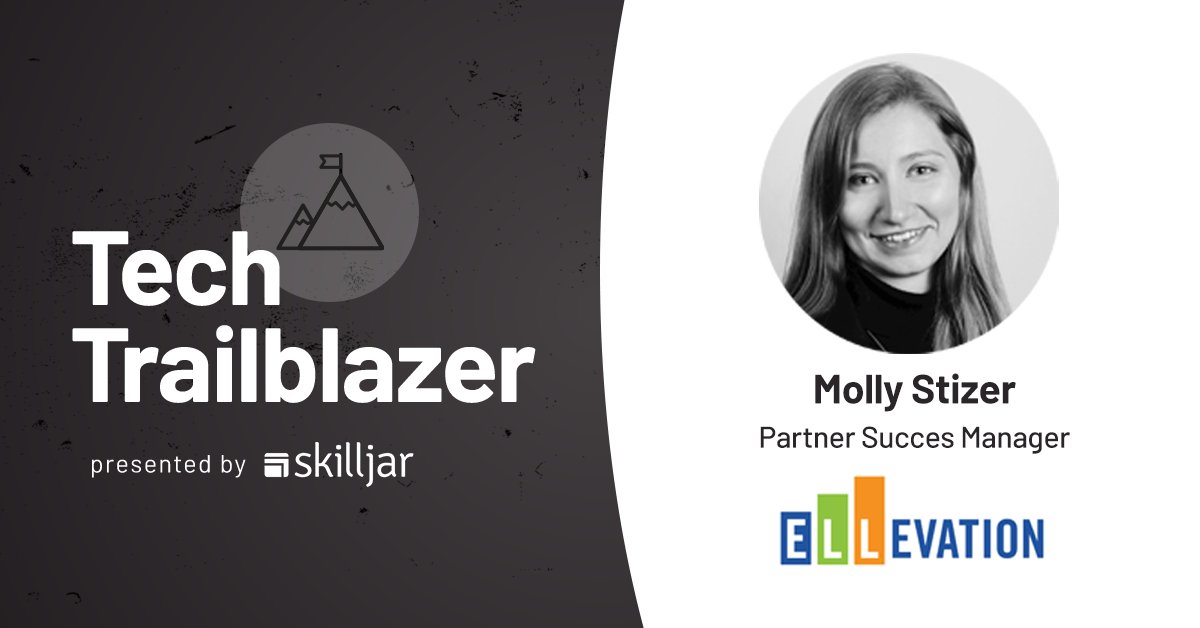 Congratulations to Molly Stizer of <a href="/EllevationEd/">Ellevation Education</a>, winner of the Tech Trailblazer award! 

Molly's masterful, forward-thinking approach to technology, data, and process make her an asset to her team and customers. 

Thanks to our sponsor <a href="/skilljar/">Skilljar</a>! #CSMAppreciationWeek