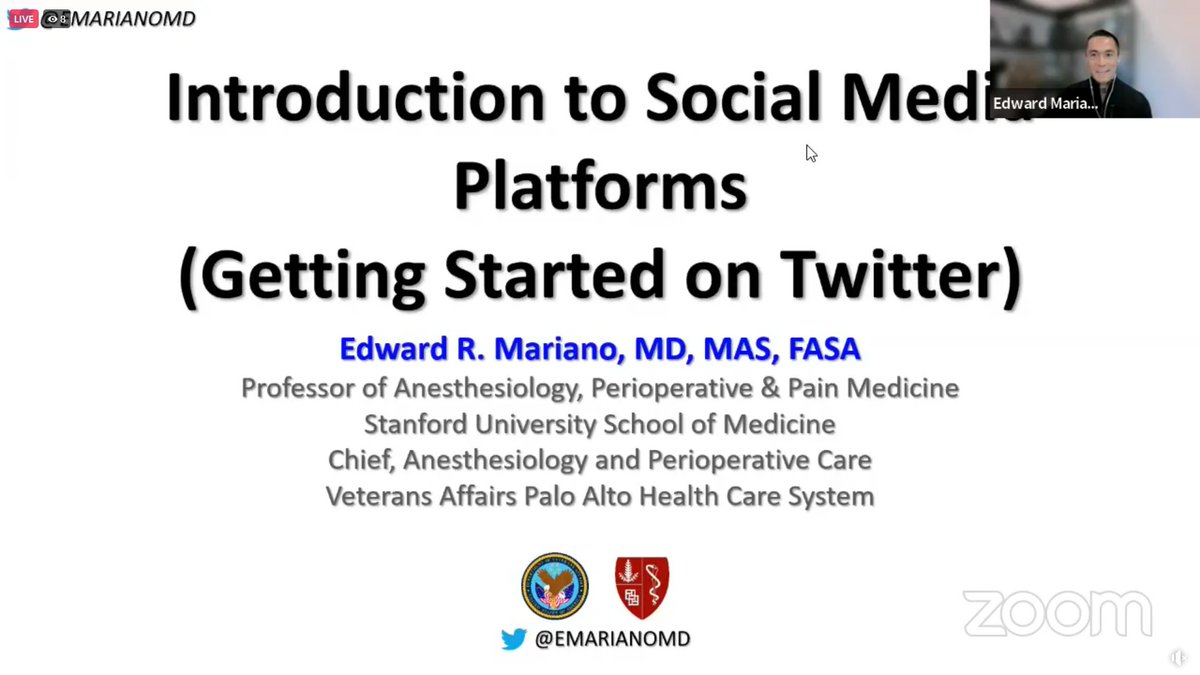 ESRA_Society's tweet photo. We are live for a new #ESRAwebinar starting with @EMARIANOMD 🔴
[The role of social media in RA/pain medicine educations]
Join us now on Zoom: https://t.co/jRJDF6fqHT
or watch our live stream on Facebook: https://t.co/YuXdgWEYqi
Feel free to share &amp; react 🔄 https://t.co/BlxJ4JNTN9