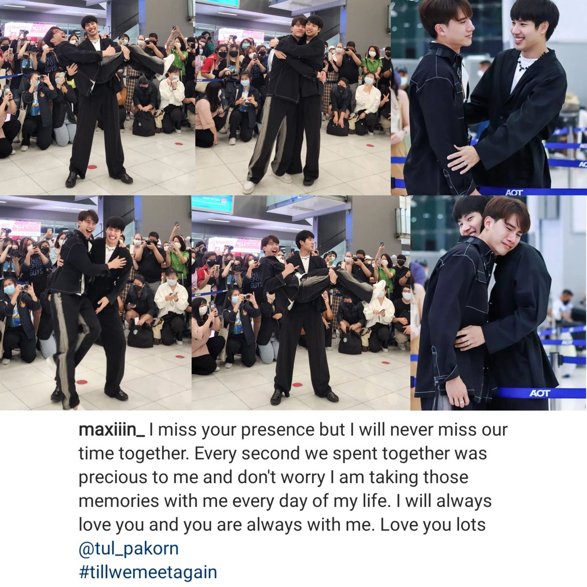ItalianNoona's tweet photo. A year goes by quickly, and then I bet you two will see each other much sooner😏 I can't wait... till you meet again 🥺❤️ I love so much both 🥰 #MaxTul #maxiiin_#Tul_Pakorn #bromance #friendship #family #myshiningstars #PTulAndNongMax #tillwemeetagain #bettertogetheralways https://t.co/5XCORk9peE
