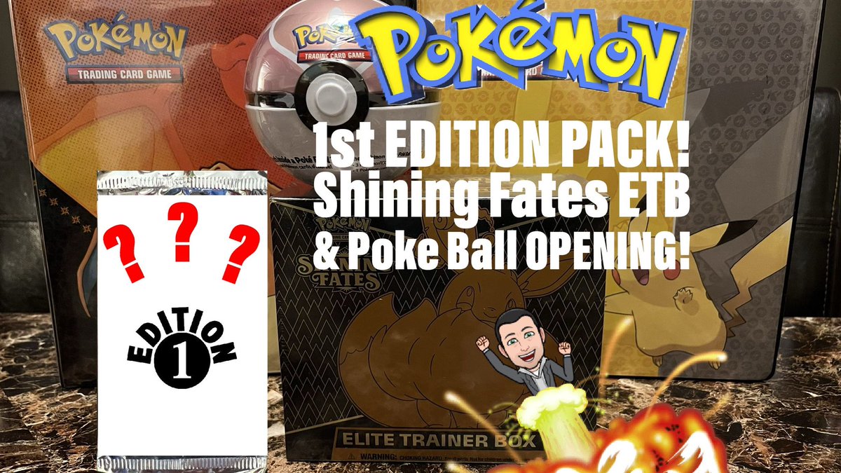 Trizzle315's tweet photo. 1st Edition Pack, 🔥Shining Fates ETB &amp; Poke Ball Opening! Why? Cuz we need to spread more ❤️. We all have shining fates! Again, I rip a 1st ed. card in half to prove its legit!😳 https://t.co/3c7ydjAt3y

#pokemon #pokémon #pokemoncards  #packopening  #ETB #1stedition  #pokéball https://t.co/sSsEWSF47O
