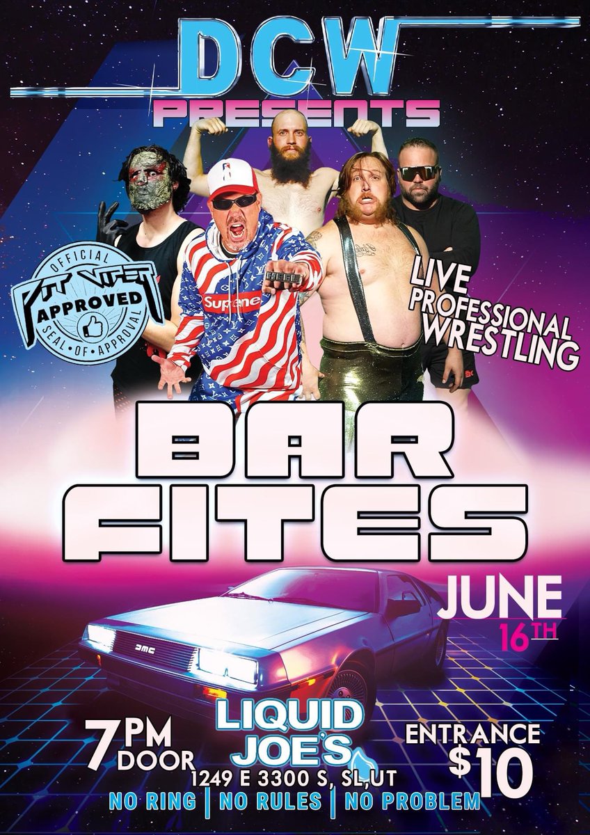 DCWSaltLakeCity's tweet photo. DCW Barfites returns to @LiquidJoesBar Thursday June 16th. 

Tickets are only $10. 

Come on out for a slamming good time! https://t.co/8q9YJRk6Yr