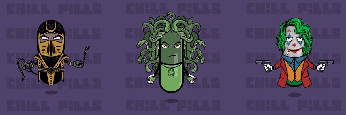 We're not playing.. @ChillPillsNFT dropping soon.. 💊

#ChillPillsNFT #ChillPills #NFT #NFTs #NFTcollection #NFTartist #NFTcollection #nftcollectors #OpenSea #Ethereum #Bitcoin <a href="/opensea/">OpenSea</a> <a href="/ethereum/">Ethereum</a> #Scorpion #MortalKombat #Medusa #Snake #Joker #TheJoker #RX #Twitter #TwitterSpaces