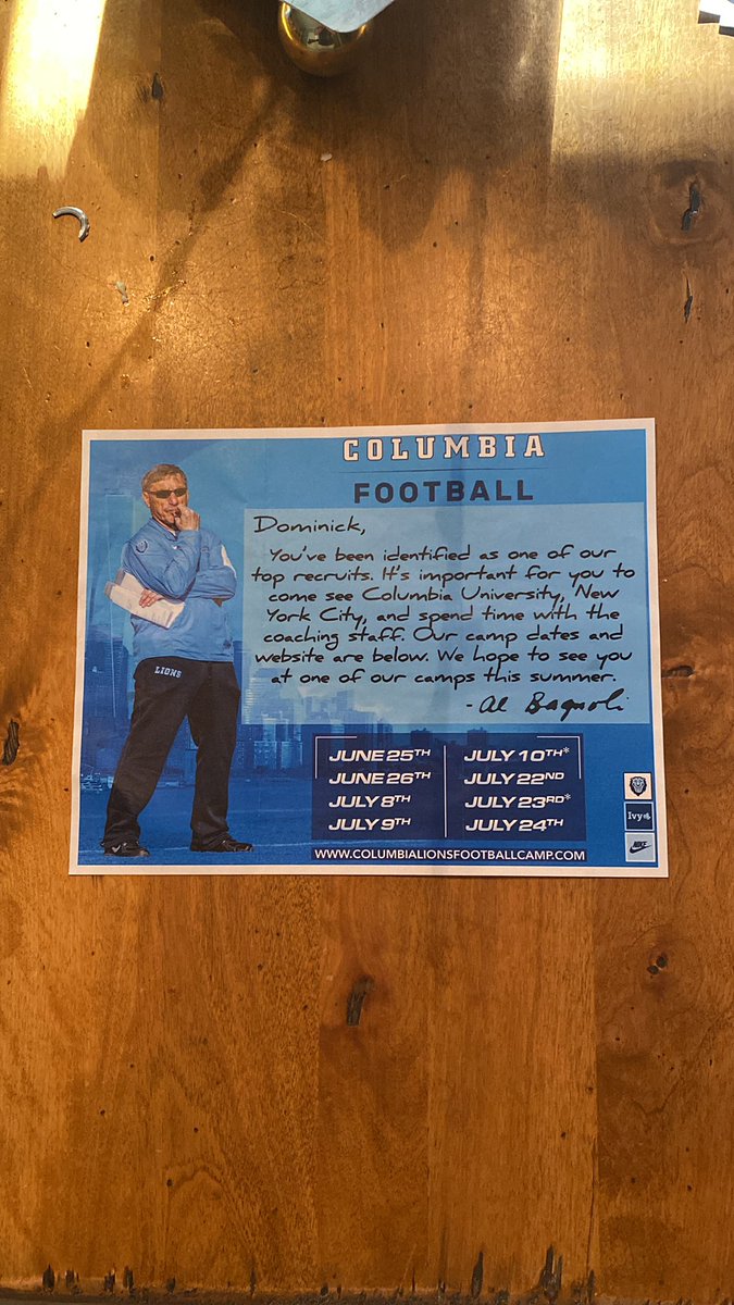 mashp0tates's tweet photo. Thank you very much @CULionsFB for this letter, I am very excited to go out to the city again this summer and compete in one of the camps! https://t.co/LAMqEzfXFx