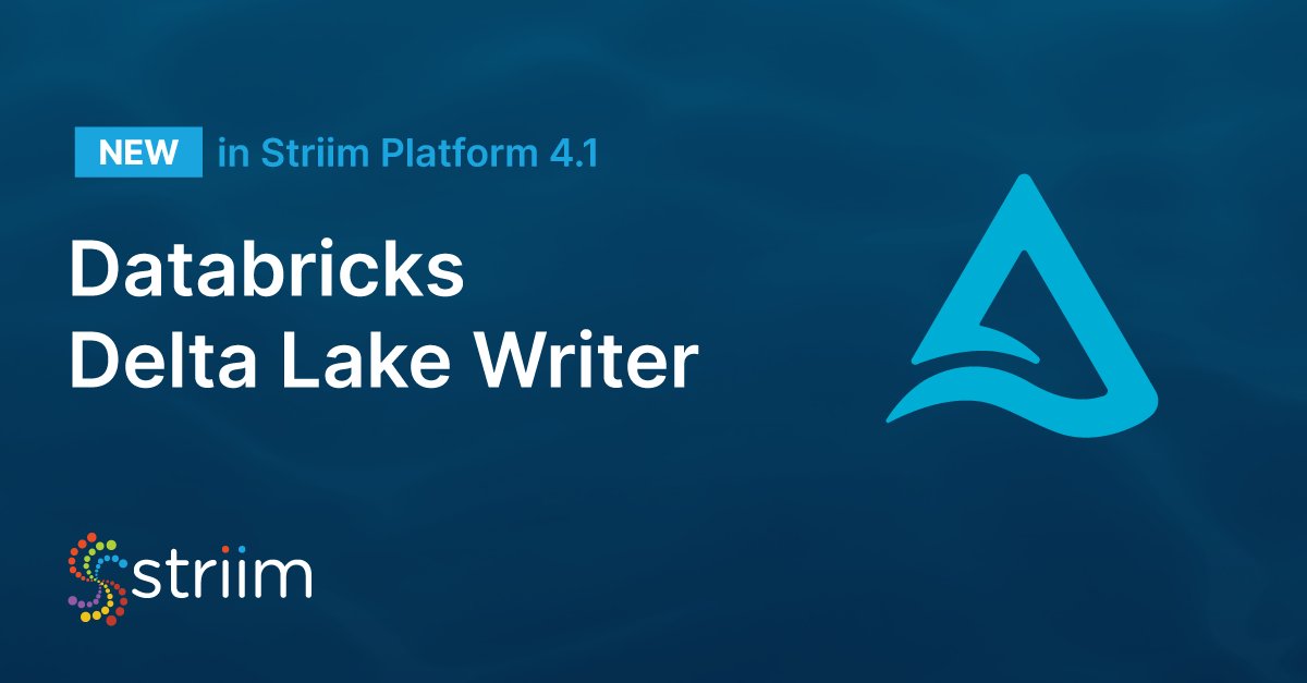 🆕 Coming in Striim Platform 4.1!

Real-time integration to #Databricks #DeltaLake to enable real-time SQL analytics and monitoring, machine learning, and data science!

Join us live for a demo: okt.to/J9zHqb