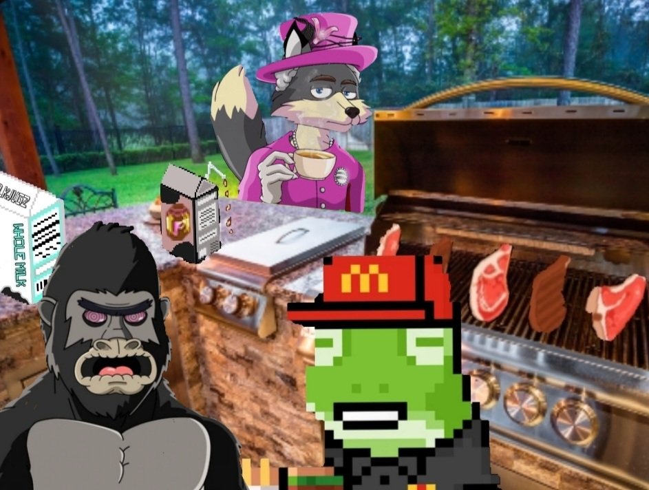 Just more practice...Nice little bbq on the go...that frog twat must have overcooked the steak...

@FoxSyndicateNFT @VeryRareVenture <a href="/JugzMilk/">MilkJugz (Seed Oil Free)</a> <a href="/RodSirloin/">Rodsirloin</a> <a href="/BasedApes/">BASED APES ✪</a> <a href="/FrogCartelNFT/">Frog Cartel 🌌 ORDINALS</a>

#BruceEdits #Shoutout