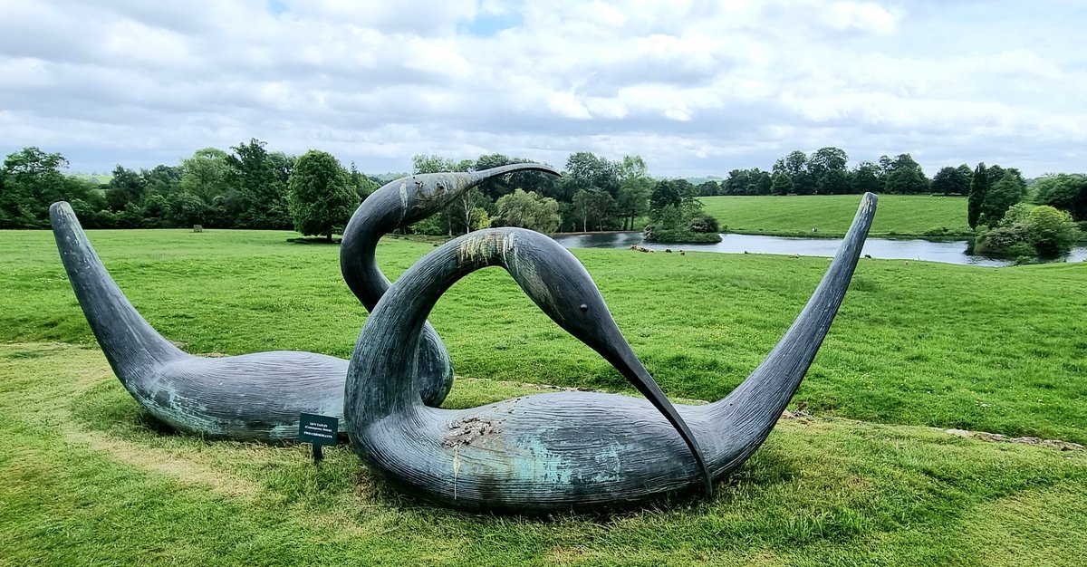 Doobrie's tweet photo. Thenford Arboretum open day for @TheBrooke #statues #birdlife  @MadCatWood https://t.co/7wGPCqn3v0