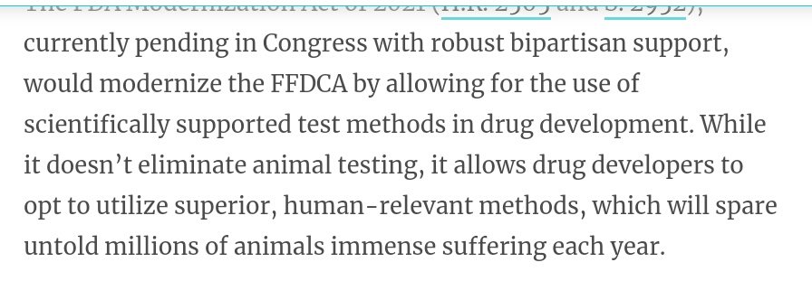 greennomad61's tweet image. .@FDADeviceInfo 
.@CDCDirector 
.@USDA_APHIS 
.@WhiteHouse 
.@USCPSC

In 2022 all vivisection &amp;amp; testing on innocent animals needs to end.
90 - 95% failure rate⤴

#FDAModernizationAct needs to be approved 📣 CONGRESS