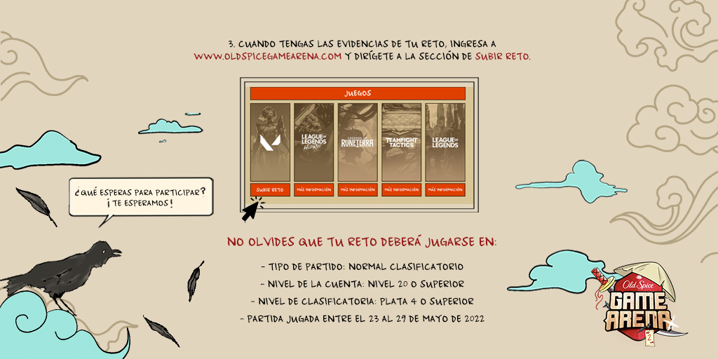 ¿Aceptaste nuestro reto y no sabes como completarlo? 🤔 Aquí te dejamos una poderosísima guía para que cumplas con el desafío Old Spice Game Arena y ganes increíbles premios. 🏆🥇

 #HueleaGamingLegend