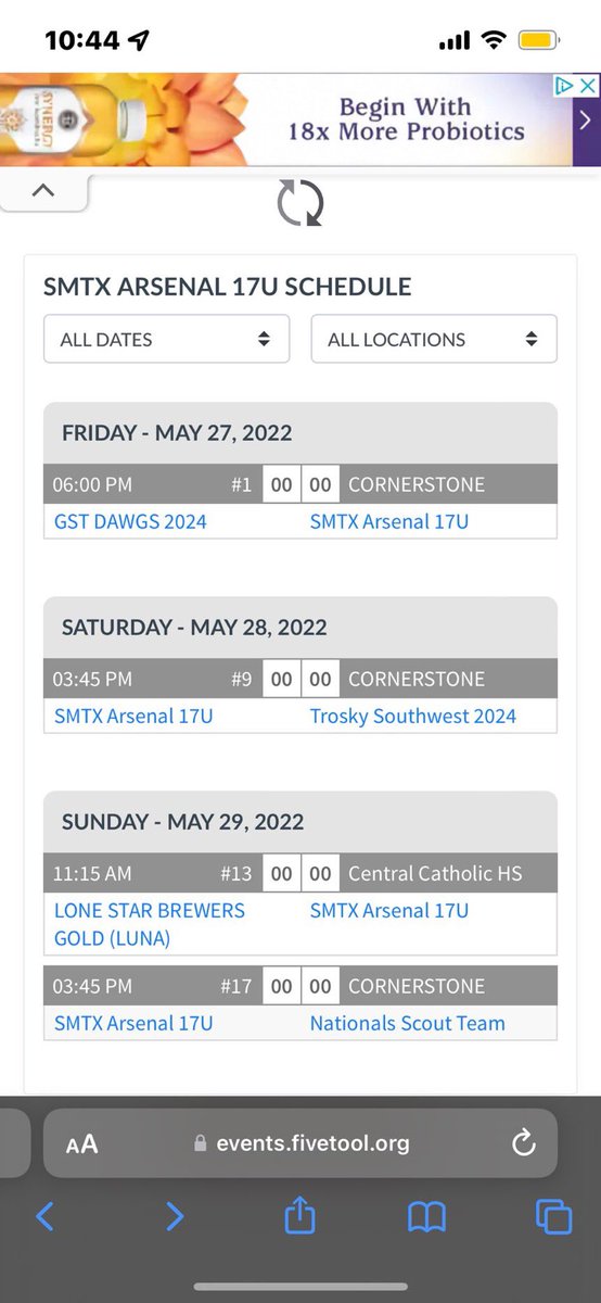 usgtexas's tweet photo. Schedule for the First Tournament of the year this weekend. Letโs GO SMTX Arsenal!! #baseball #highscoolbaseball #uncommitted #jucobaseball https://t.co/VckGtwQ14V