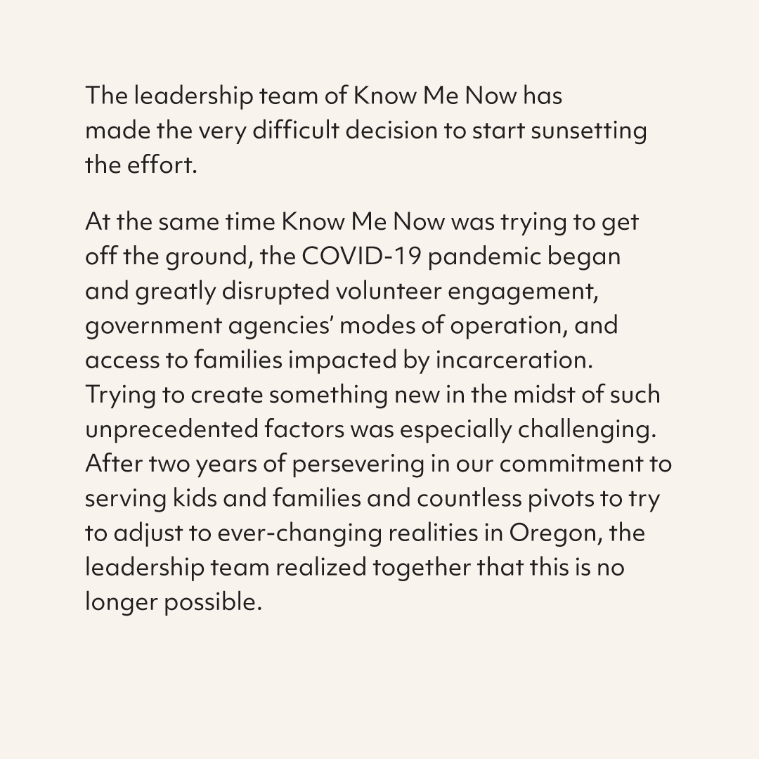 KnowMeNowOR's tweet image. An important announcement to our community.