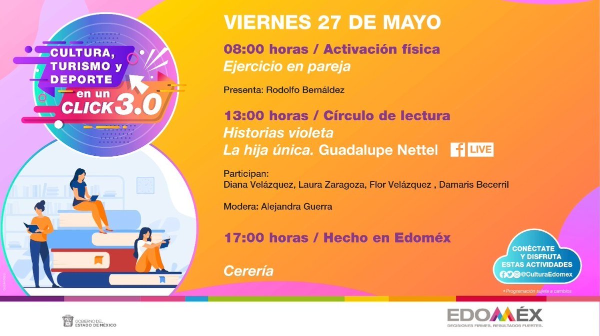 CESPDEM's tweet photo. Conéctate y disfruta de las actividades que @CulturaEdomex nos tiene preparadas para el día de hoy. 
#CulturaEnUnClick
#DeporteEnUnClick  
#TurismoEnUnClick https://t.co/cslcutVCU8
