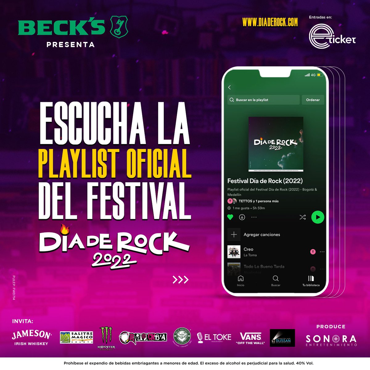 ¡A CANTARLAS A TODO PULMÓN! 🔥🍻🤘🏼

Prepare la vox para todo el rock que viene este 13 y 14 de agosto, escucha ahora la playlist oficial del <a href="/diaderockcol/">Festival Día de Rock</a> y @diaderockmedellin en Spotify 🎧💥😎

Link: spoti.fi/38NN266