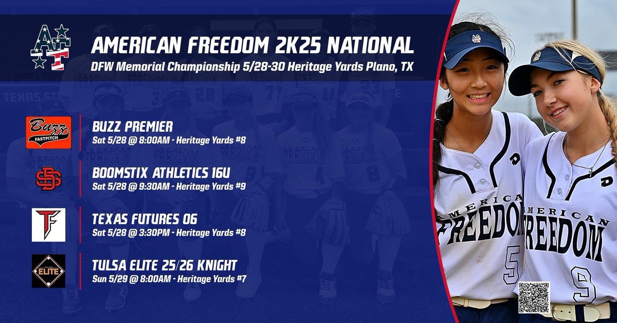 We are back and ready for action this weekend as we open up the Summer schedule in Plano! Let's go!

<a href="/AGLSoftball/">AthletesGoLive Softball</a> 7087
<a href="/GCsports/">GroupChat Sports</a> : American Freedom 2k25 National.