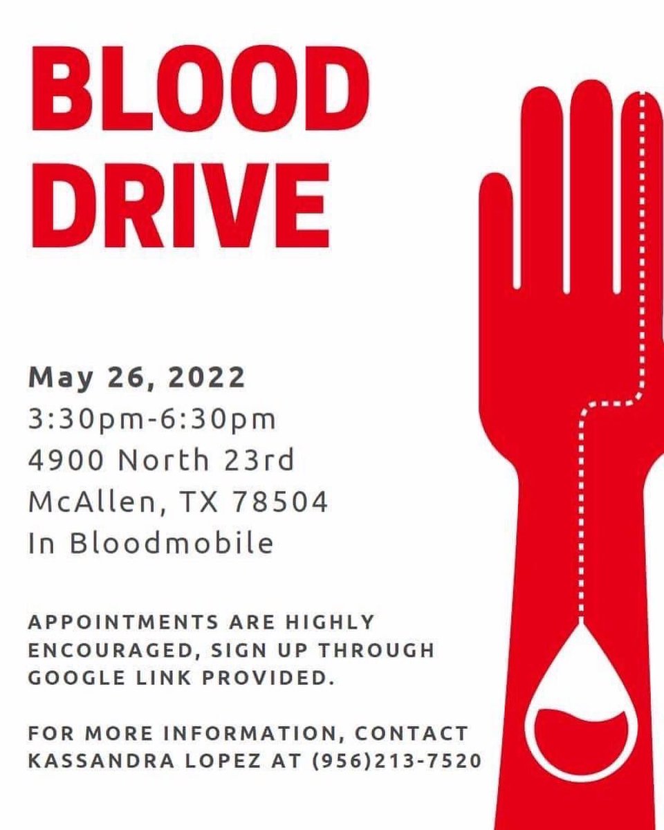 HidalgoCoGOP's tweet photo. Our organization is always trying to find new ways to serve our community! Stop by today before tonight's meeting and donate blood to those in desperate need! #donateblood #savelives #HCGOP #Community 

https://t.co/tdIhRrAZZQ https://t.co/RVJ33XIfd0