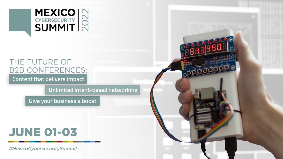 MexicoCyber's tweet photo. Our #MexicoCybersecuritySummit 2022 extends an invitation to CISOs, CIOs and CTOs to attend its first in-person networking cocktail in two years! Register today to our virtual event and receive a direct access pass to the cocktail.
Click here:
https://t.co/MeN2DNeMlH https://t.co/VsGCkXK3vq