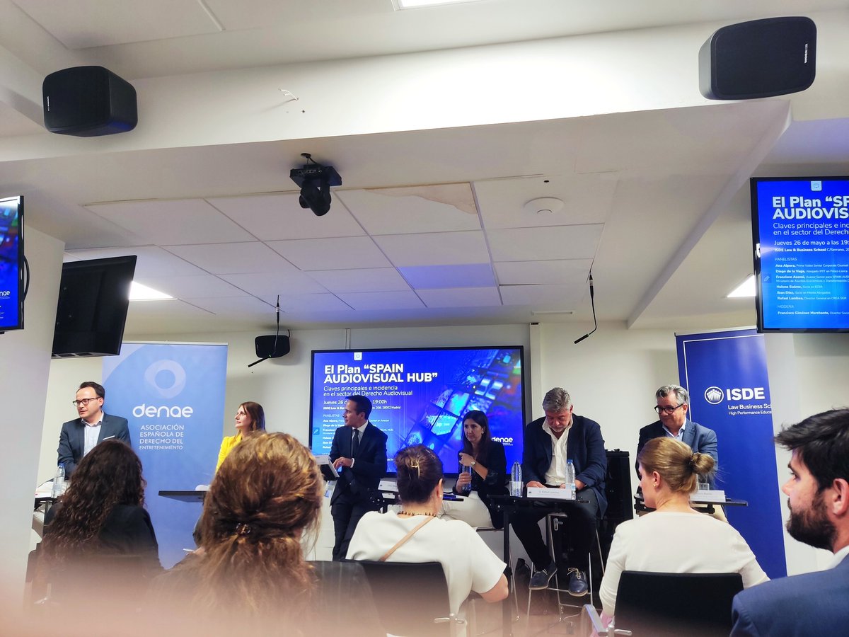 JRMORATALLA's tweet image. En ISDE con ocasión de la Mesa Redonda organizada por DENAE sobre El Plan "Spain Audiovisual Hub" con un panel muy sólido de ponentes y una buena conducción por parte de Francisco Giménez Merchante, de AISGE  @asociaciondenae @ISDEmasters