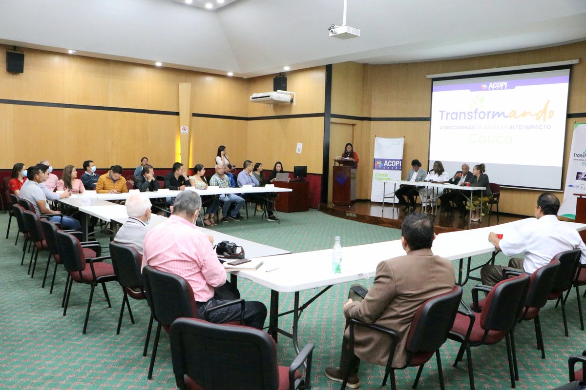 SDEC_CAUCA's tweet photo. La @GobCauca en articulación con @AcopiCauca socializaron ante medios de comunicación los 10 proyectos de innovación seleccionados para recibir $150 millones, cada uno, en el marco del proyecto #TransformandoCauca, el cual impulsa la reactivación económica del sector agro. https://t.co/4emo3kXVap