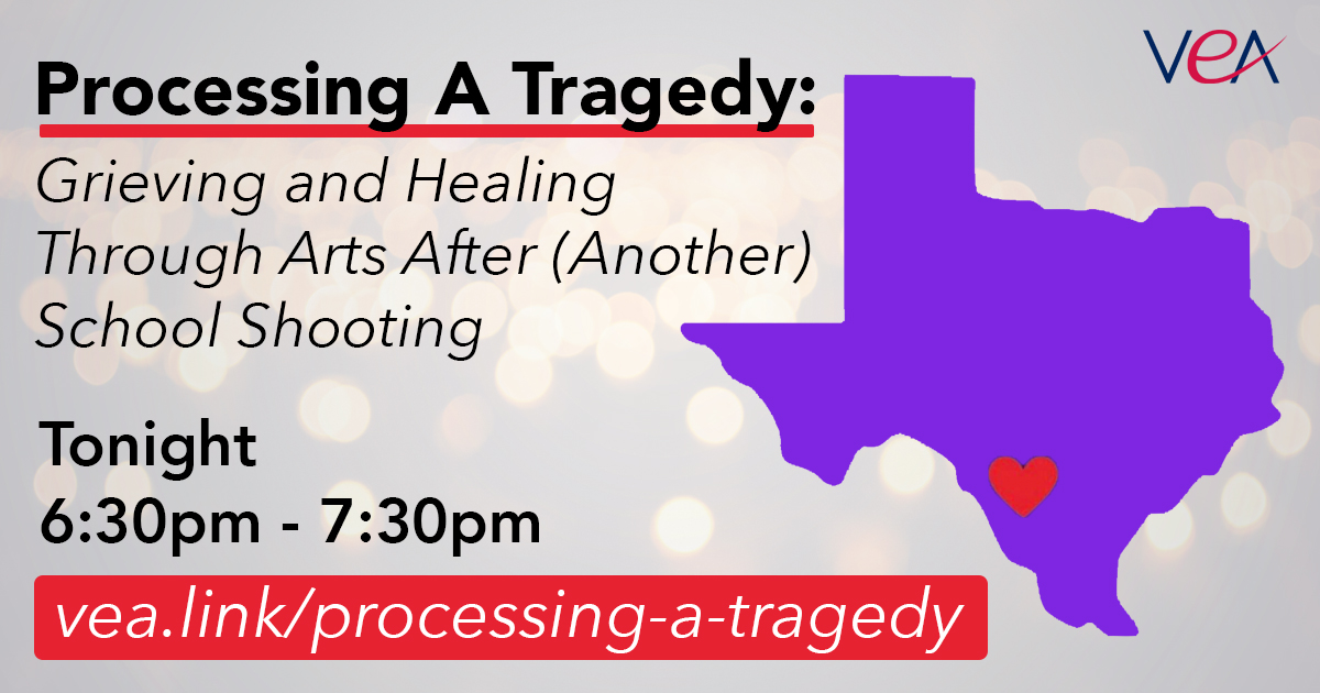 Join your fellow education colleagues this evening at 6:30pm for a journey through the grieving and healing process so many of us are struggling with right now. 

Register at vea.link/processing-a-t…