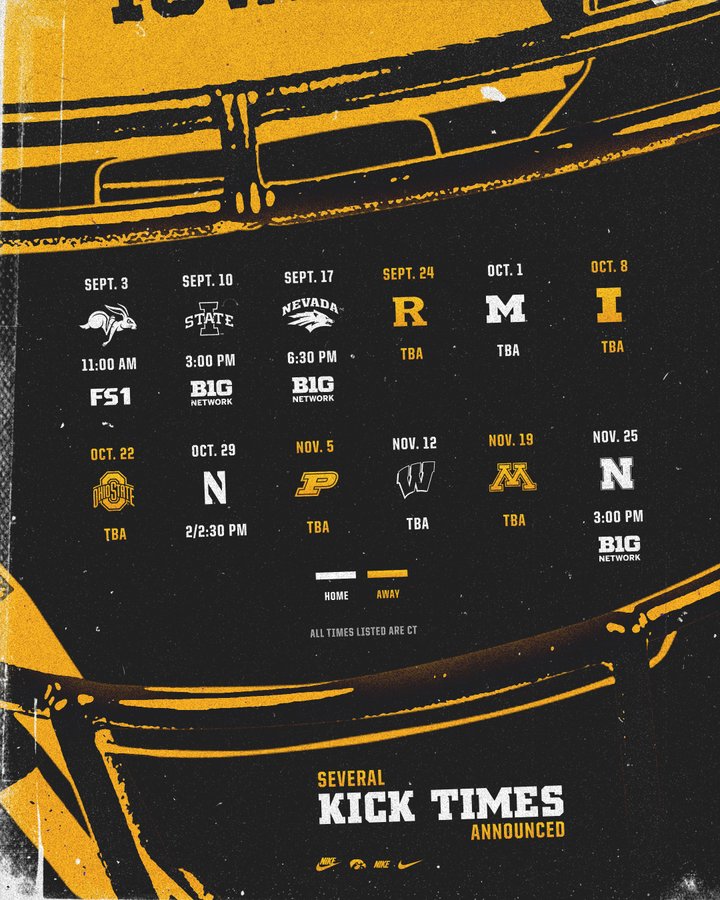 Iowa Hawkeyes Schedule 2022 Football