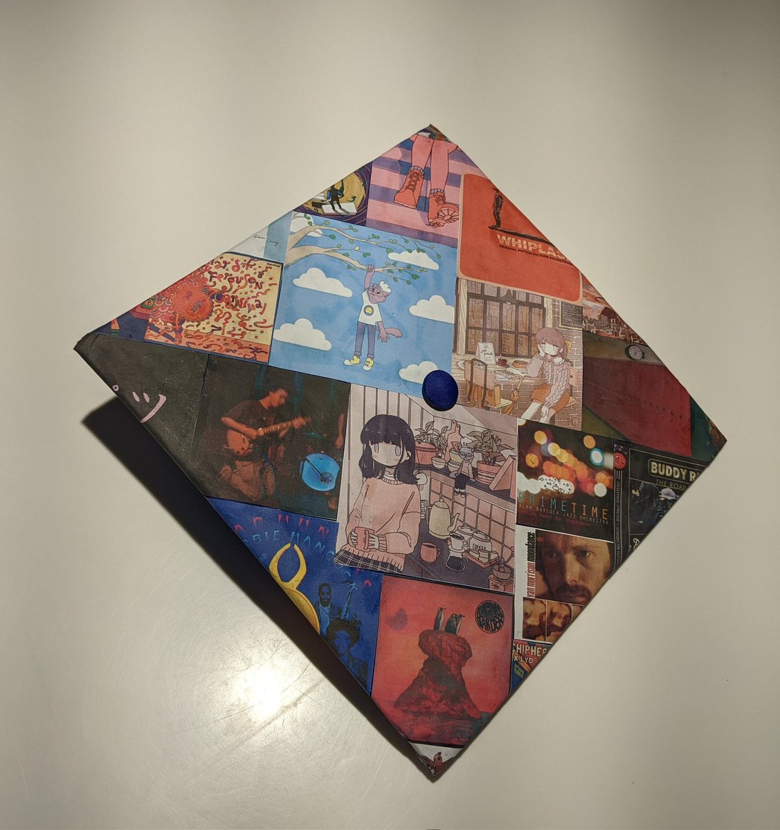 Graduation cap is done, they're all albums that meant something to me throughout highschool and no suprises <a href="/potsubeats/">potsu</a> makes up most of them