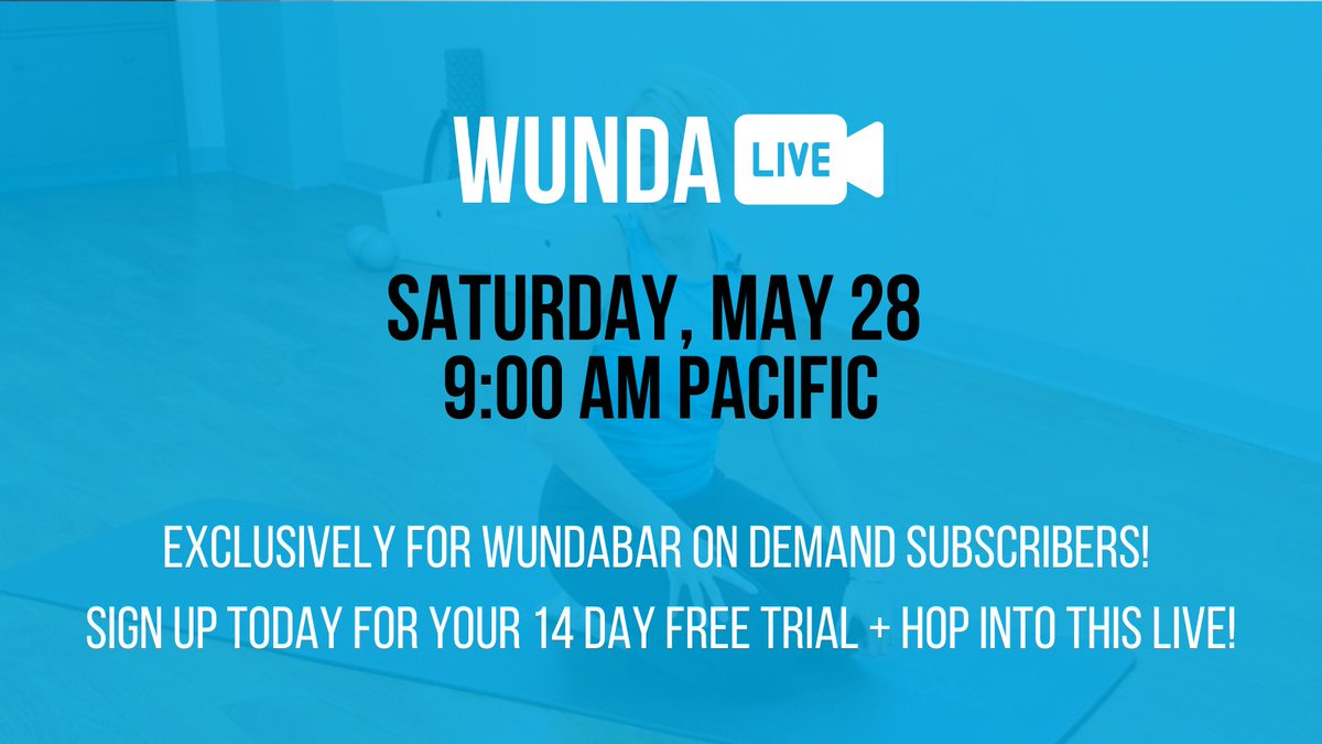 WundaLIVE with Jess this Saturday at 9:00 AM PST for a 45 minute workout! Optional Props: Light dumbbells!
Start your free trial at wundabarondemand.com to join!