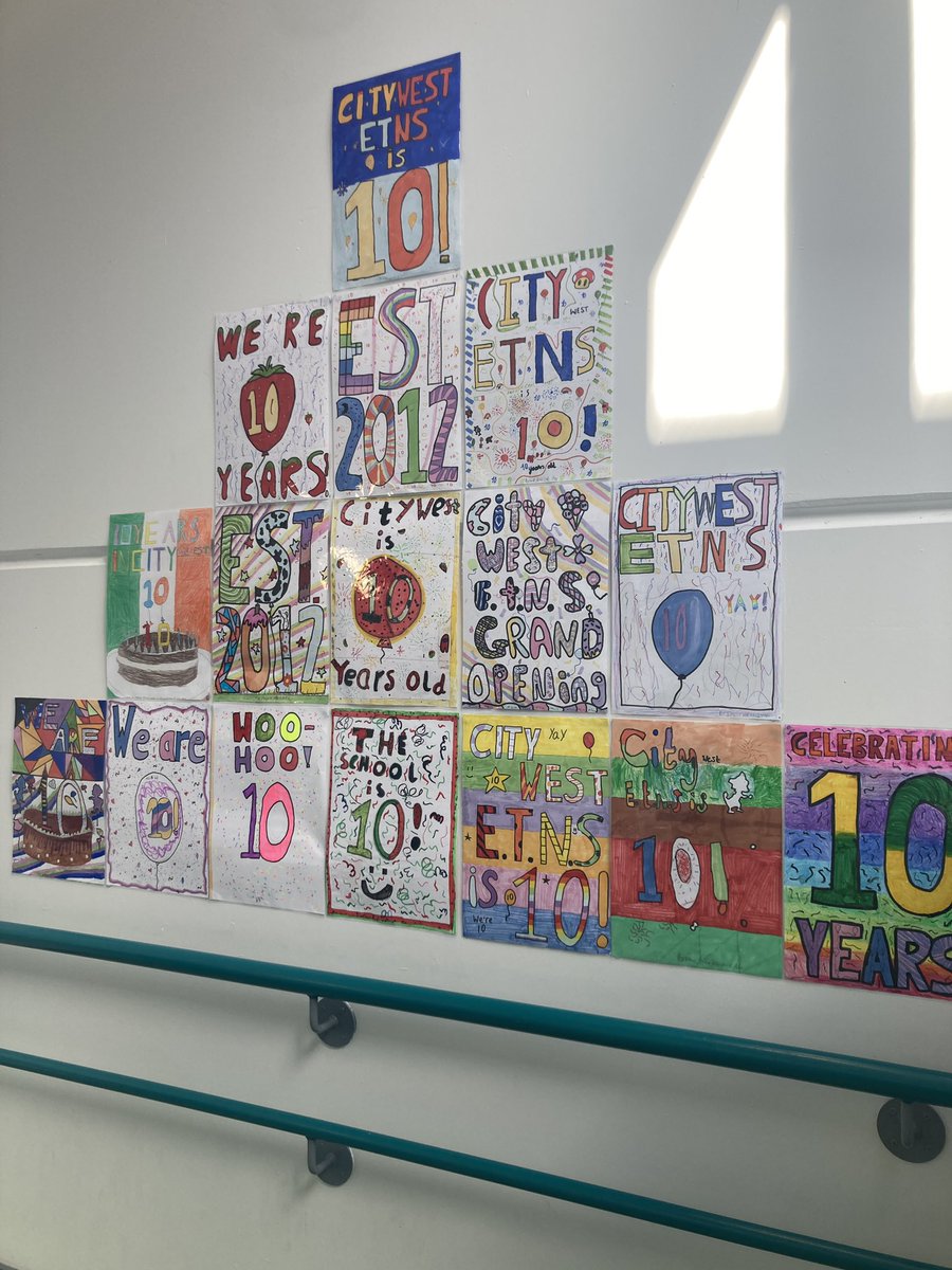 Lots of fabulous decorations going up around our school ahead of the Grand Opening tomorrow 😍 

Looking forward to celebrating a great day with <a href="/CitywestS/">Citywest and Saggart Community National School</a> 🥳

#community #10yearanniversary