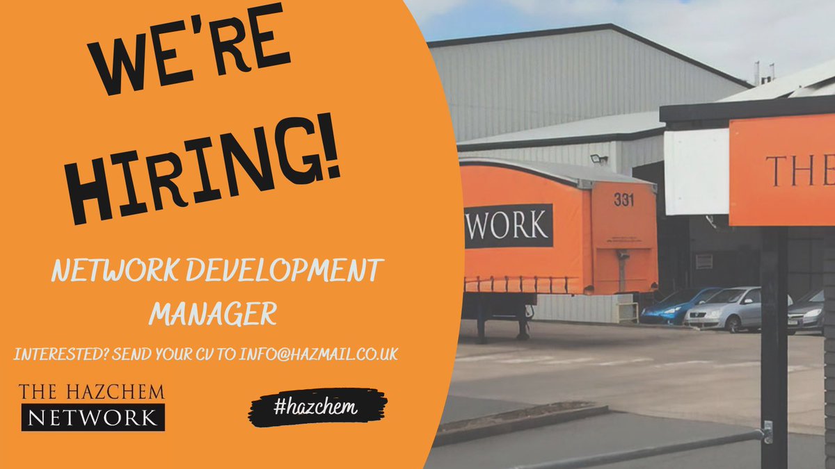 We are hiring! We have an opportunity coming up for a Network Development Manager working with the team at our hub in Hinckley. If interested send your CV to info@hazmail.co.uk  #hiring #transport #logistics