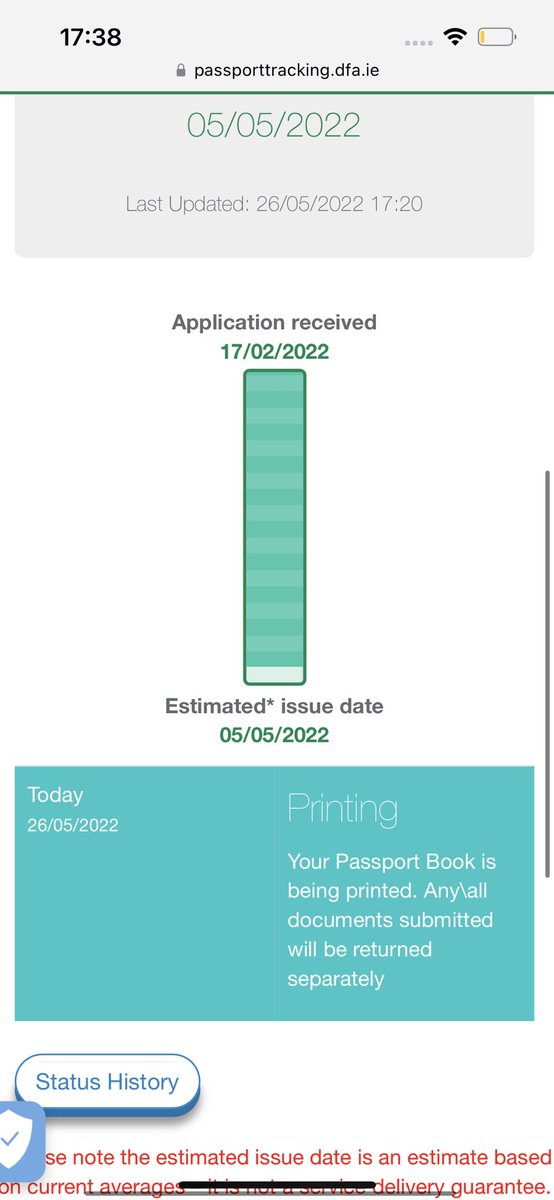 Mairead62's tweet photo. After 14 weeks our baby’s Irish passport has finally gone to print 🙌 never thought the day would come 😅 to anyone in the same boat - be persistent! Get in touch with whoever you can to contact them on your behalf. We have had numerous politicians do so over last few wks (1/2) https://t.co/osmCvcu6mG