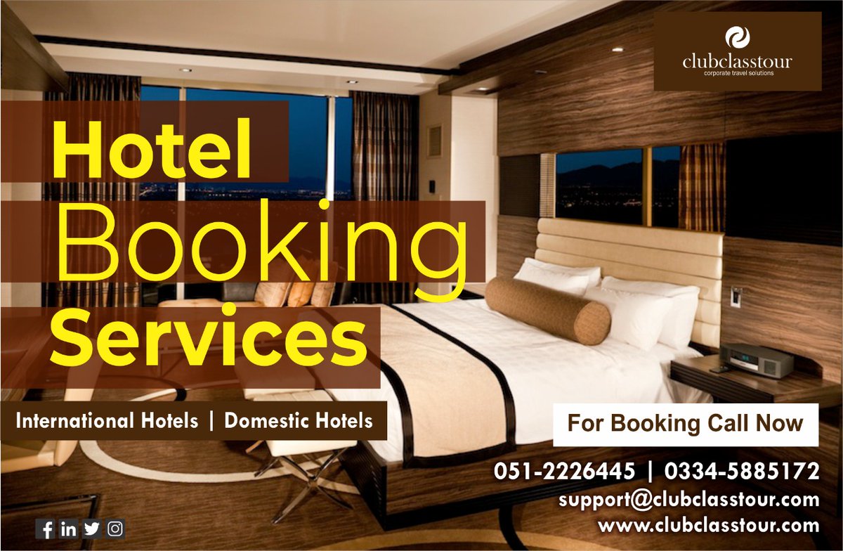 ClubClassTour2's tweet photo. Book Your Domestics &amp; International Hotels With Best , Discounted and Reasonable Rates.

For Further Assistance, Contact us.
+92 51 2226445
+92 334 5885172
support@clubclasstour.com

#ClubClassTours #hotels #domestic #inbound #international #outbound #northerntours #tourswithcct https://t.co/VPatoIxIyc