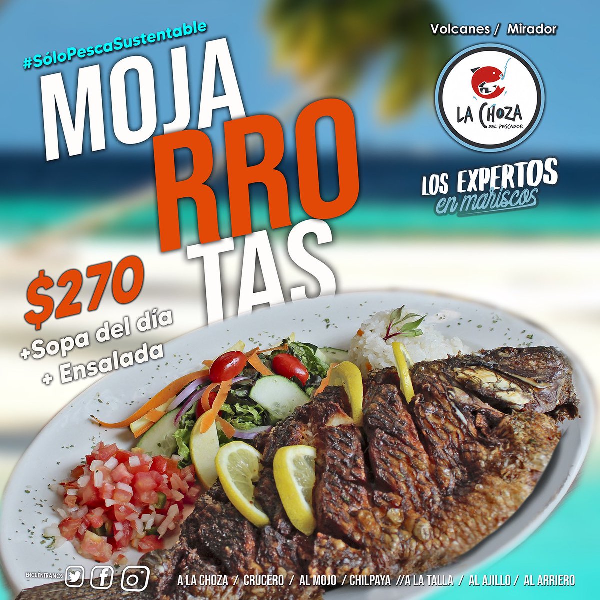 Nuestra #pescasustentable se antoja con esta temporada , no la dejes pasar y regálate un momento de sabor #mojarras y #mariscos 🦐
En La Choza del Pescador 😀📱2223521317📱
#puebla #comidadelmar 🍺😎