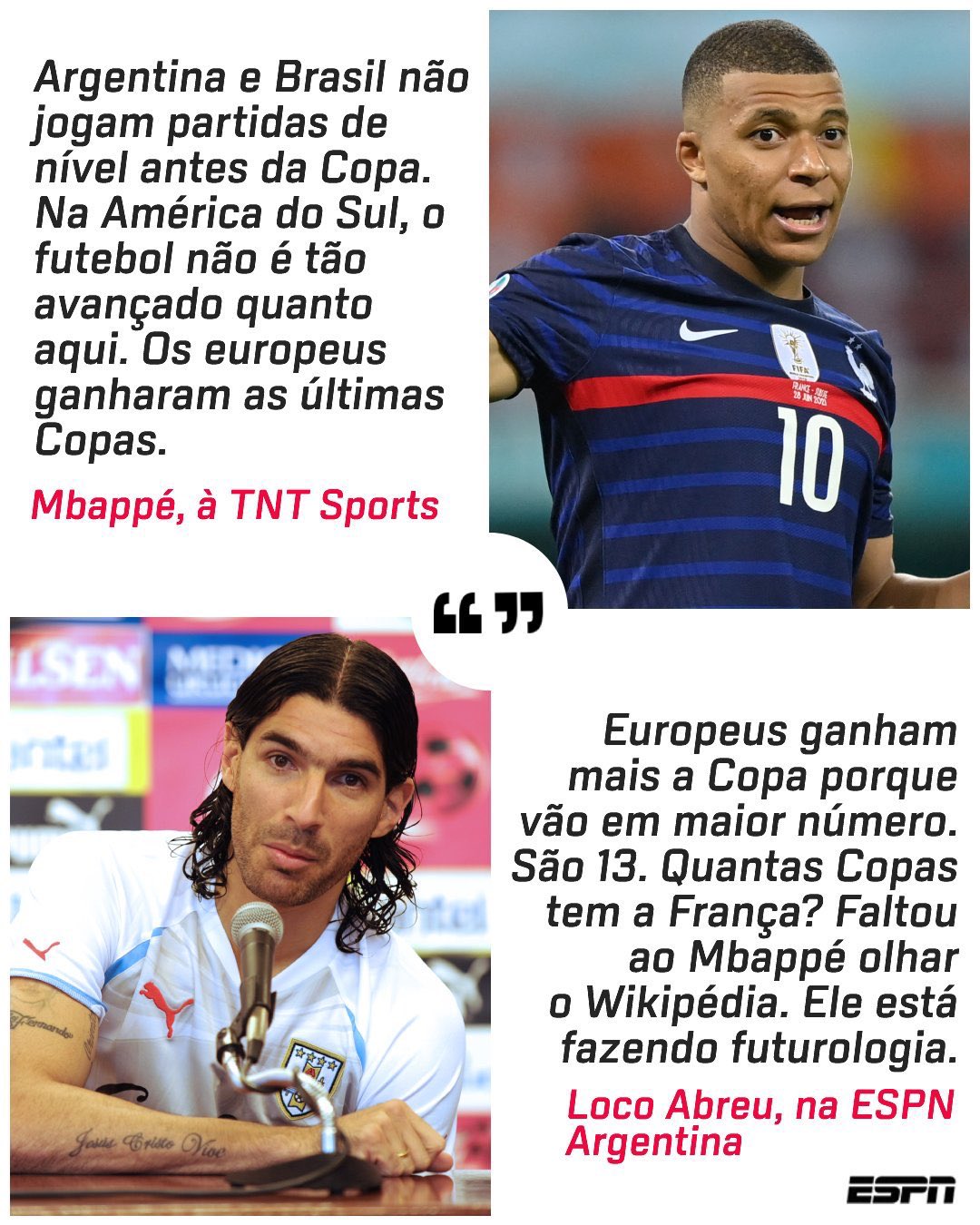 Tem figurinha repetida do Mbappé e gosta do Uruguai? Manda então para a  filha do Loco Abreu; entenda - ESPN