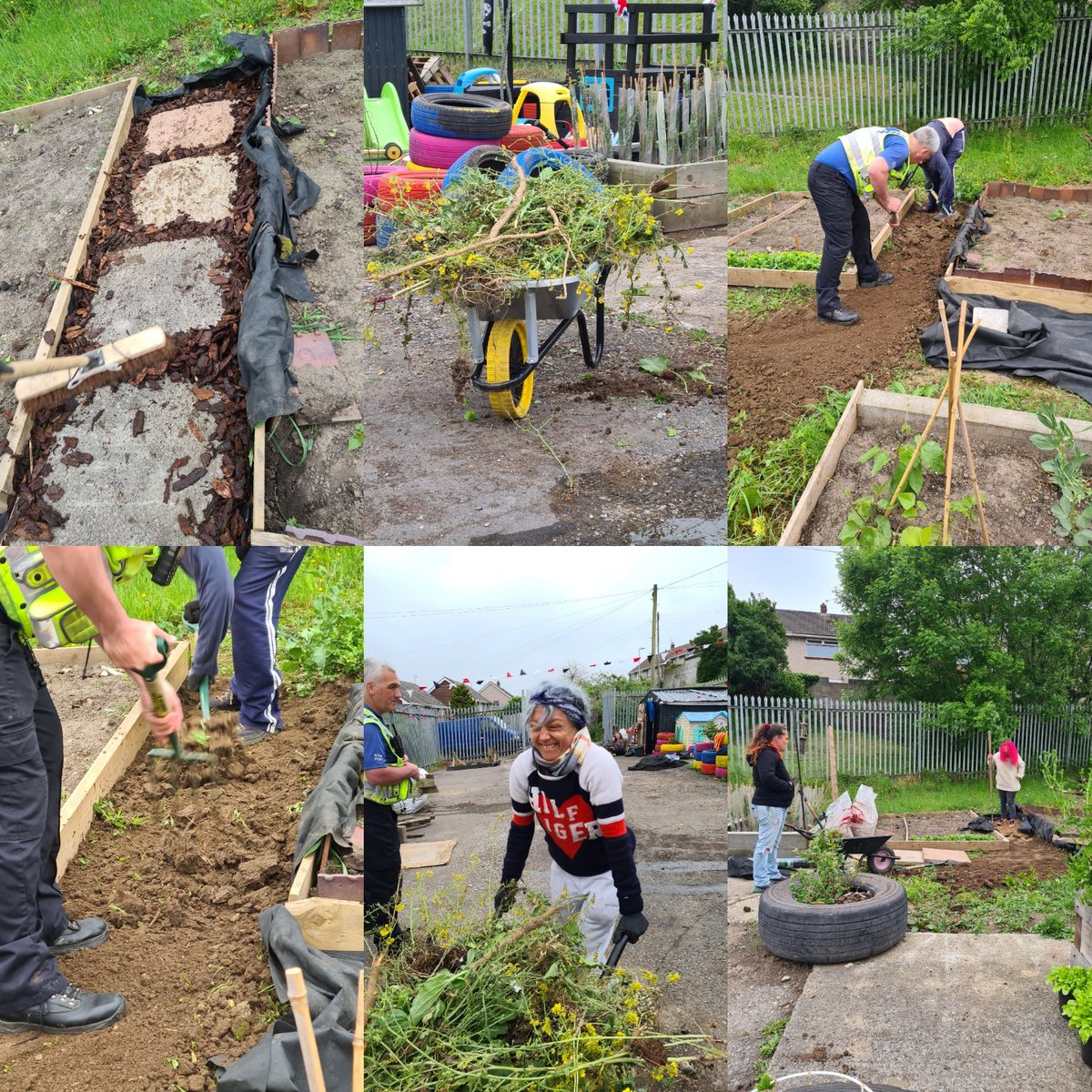 Great day at the compound. Love our new path dug up by our local PCSO =) @SWPBridgend <a href="/ValleysToCoast/">Valleys to Coast</a> #marlasgreenspace