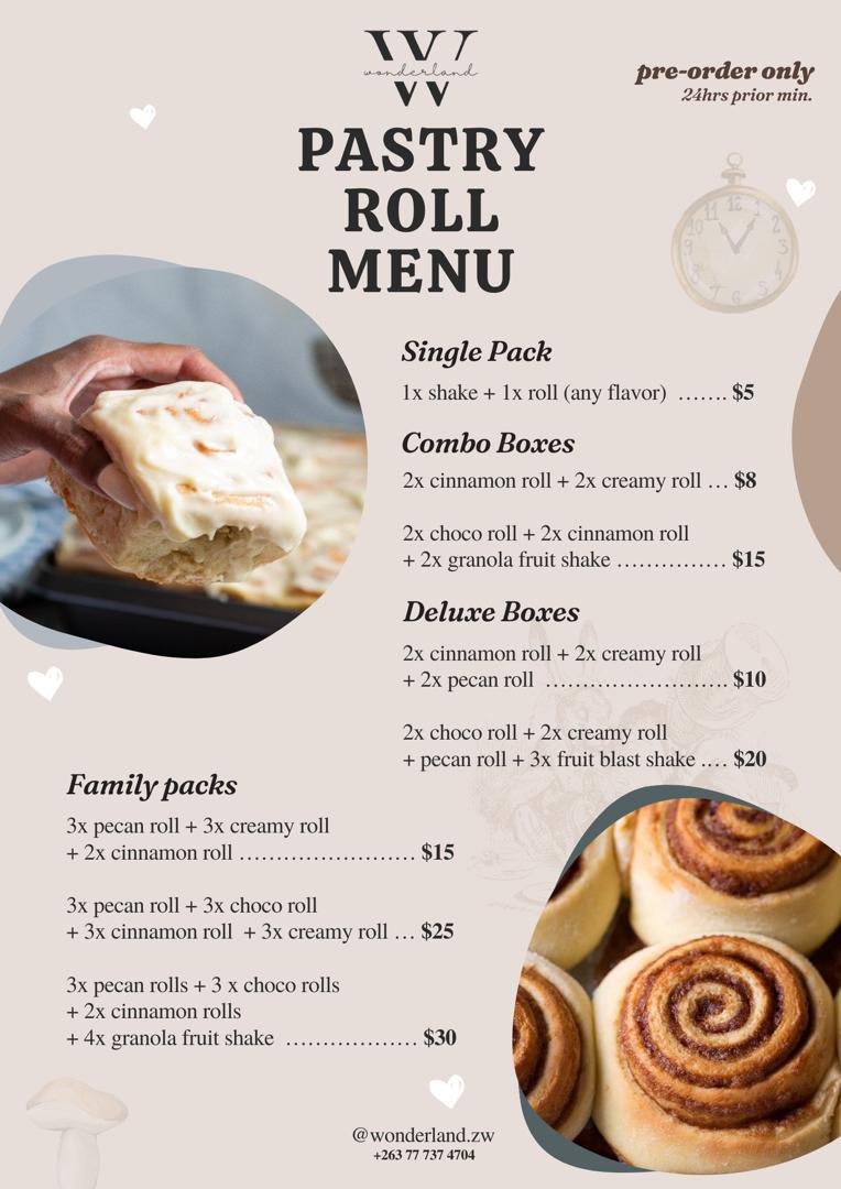 Hie guys, i need y’all to drop a retweet on this ❤️. 

Wonderland has an amazing variety of cereal milkshakes and pastry rolls for you. If you’re in Bulawayo then I definitely recommend you to try out some of their products.  They deliver in the CBD. Let’s grow together 🌍