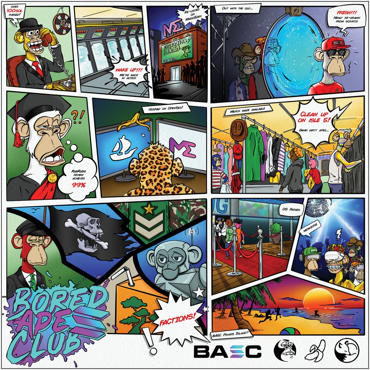 Chapter 1 of Bored Ape Solana Club

#Solana  #SolanaSummer #NFTCommunity