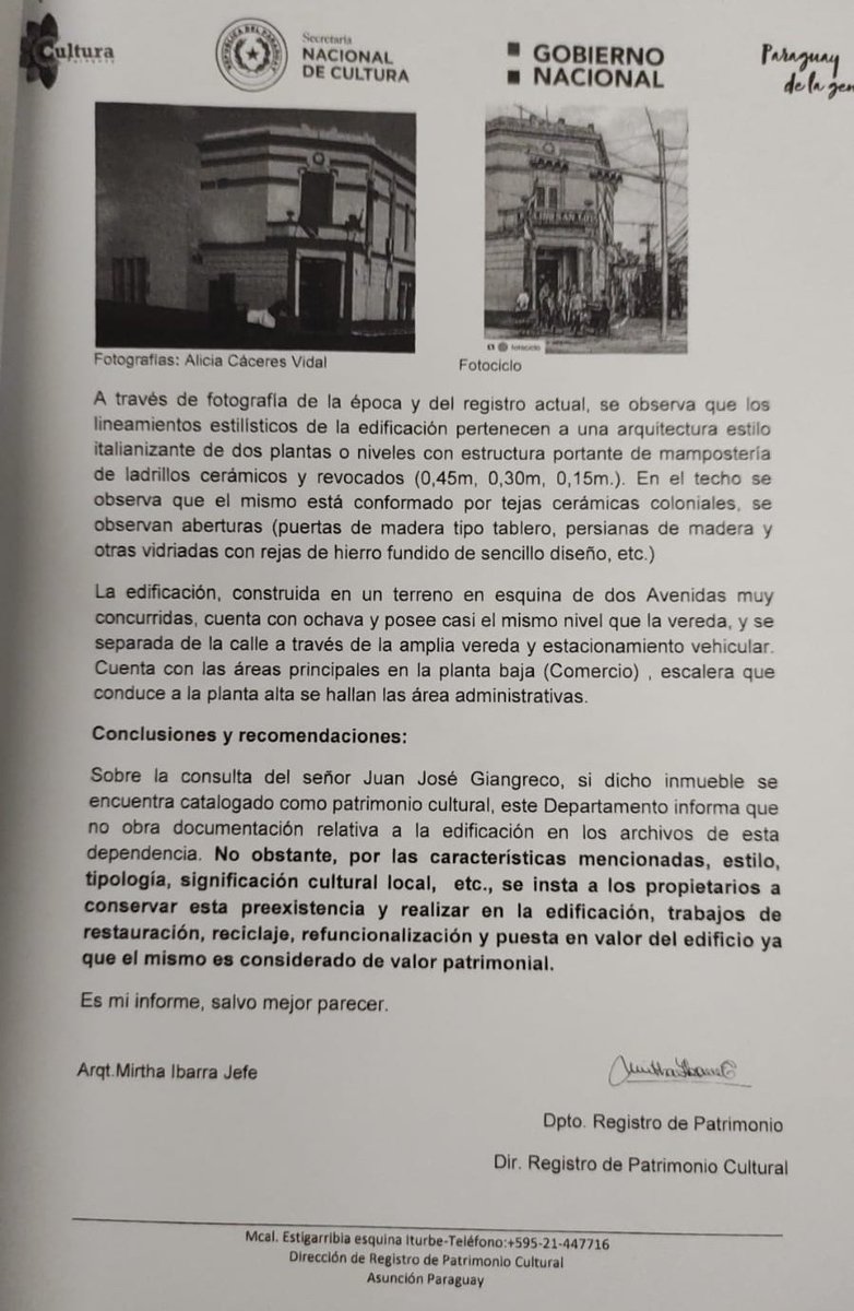 livmediapy's tweet photo. El edificio, conocido como "Molino San Luis" fue declarado patrimonio cultural 

"Se insta a los propietarios a conservar esta preexistencia y realizar en la edificación, trabajos de RESTAURACIÓN (...) Ya que el edificio es considerado de valor patrimonial. https://t.co/e43I52V8mY