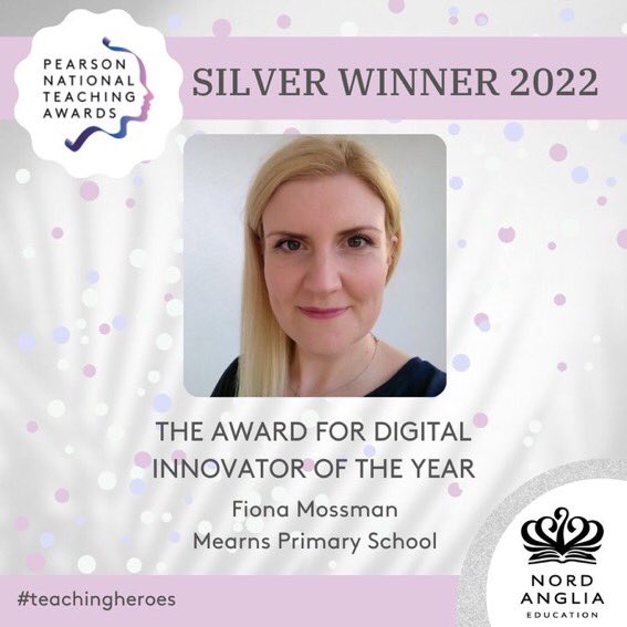 moraggibson2's tweet photo. Such a privilege to attend #ThankATeacherDay @Mearns_Primary and to present Fiona Mossman with a Silver Teaching Award for Digital Innovator of the year @TeachingAwards @PearsonSchools https://t.co/w3TcdqIniy