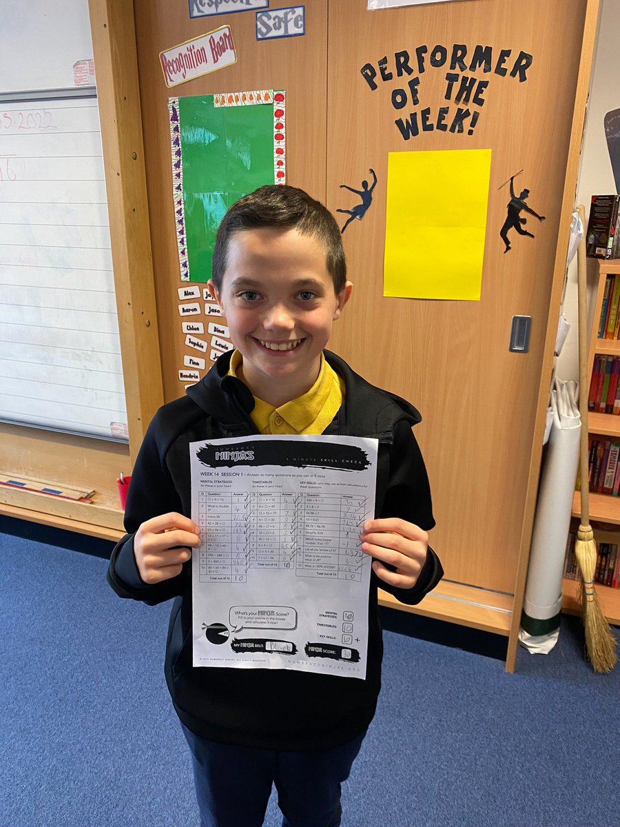 MurrayPrimaryEK's tweet photo. Our only black belt of the week, what an effort ππΌβ«οΈ#ninjamaths @SLCNumeracy https://t.co/4miM9PsBxR
