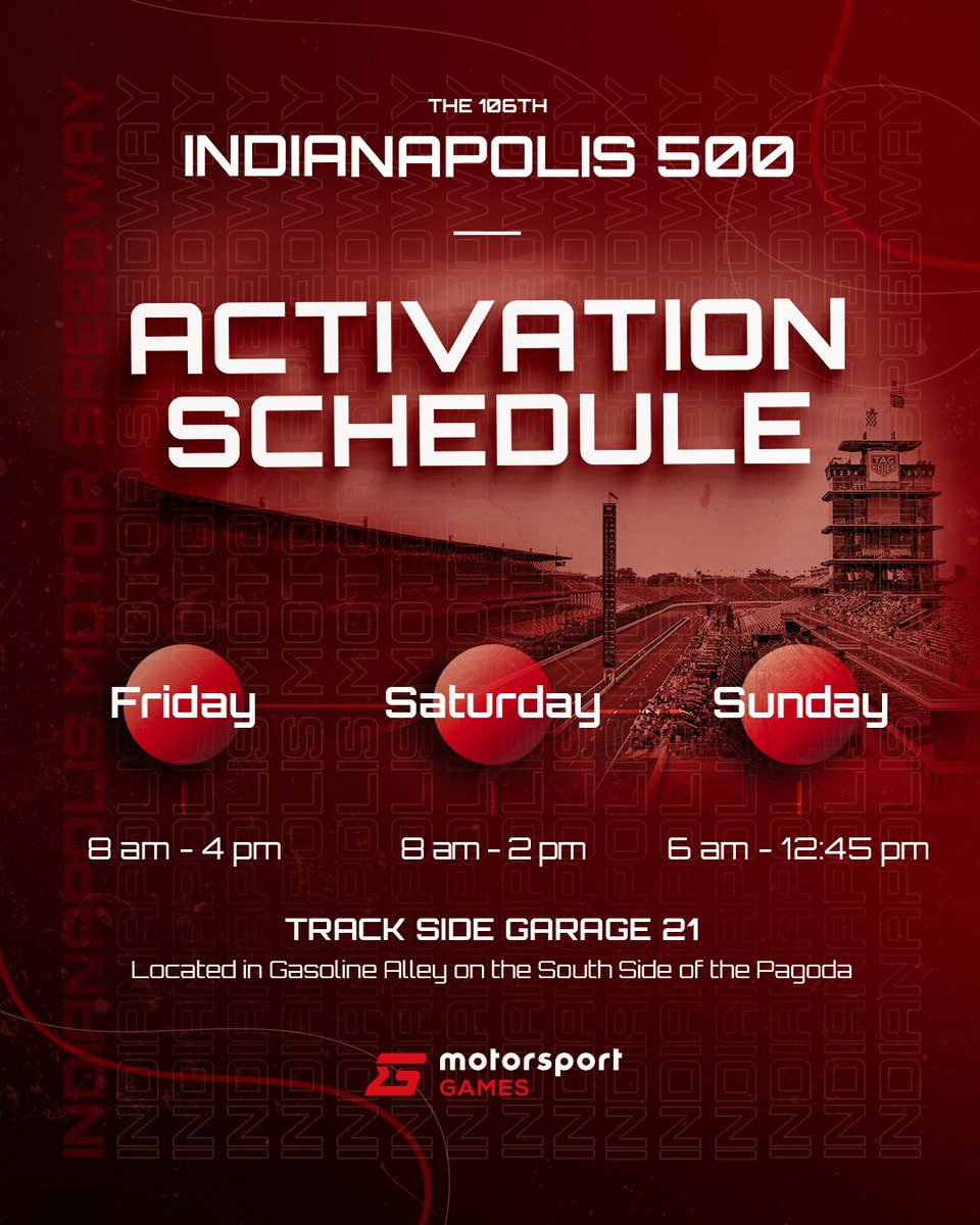 rFactor2's tweet photo. Attending the #Indy500 this weekend? Come race with us on #rFactor2 and unlock a first-look of the #INDYCARGame. We're also giving away signed @IndyCar gear 🙌 https://t.co/h7HJVC0TO3