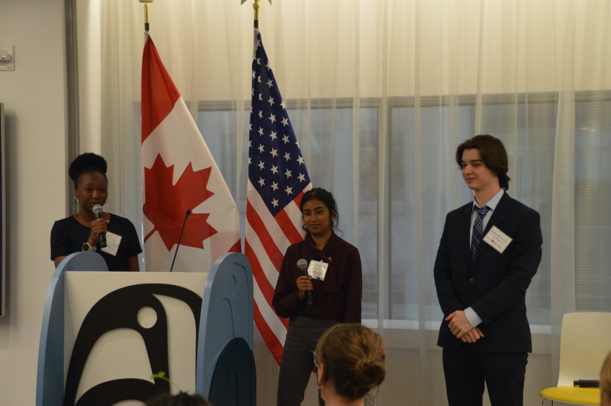DobsonCentre's tweet photo. At McGill Dobson Sustainability Day in NYC, 12 impact200 and Dobson sustainability-focused startups presented their projects. A heartfelt thank you to @CanadaNY  for hosting this event and to our panelists: Greg Larkin, Safia Morsly-Fikai and James Green. https://t.co/qBGbYI8Sac