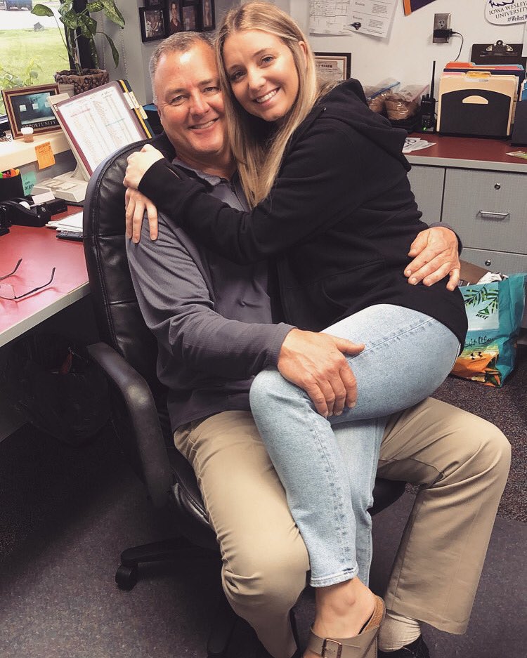 Last day with dad at Creston Schools is very bitter sweet. 🤍 His strong leadership &amp; positive energy in the building will be what I miss the most. And, of course, giving him hugs in the middle of the school day. 🤍🐾 @DoubleBfam