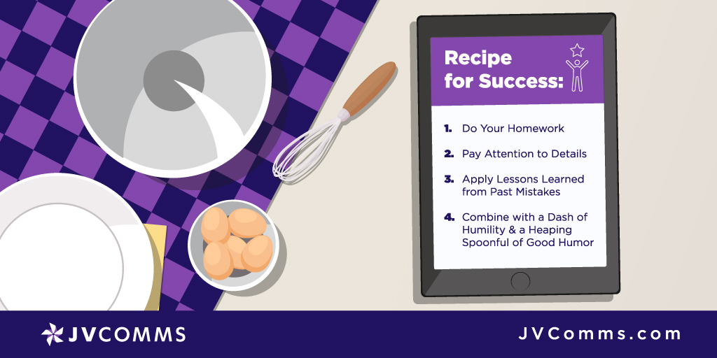 jvcomms_ny's tweet photo. Lessons learned from past #mistakes are a key ingredient in the recipe for #success according to @jvcomms_ny's Lindsay Fox. Check out her latest blog post to learn from a lesson she'll never forget! https://t.co/Gv8FPCRhqh https://t.co/a4ZFg2NUE4