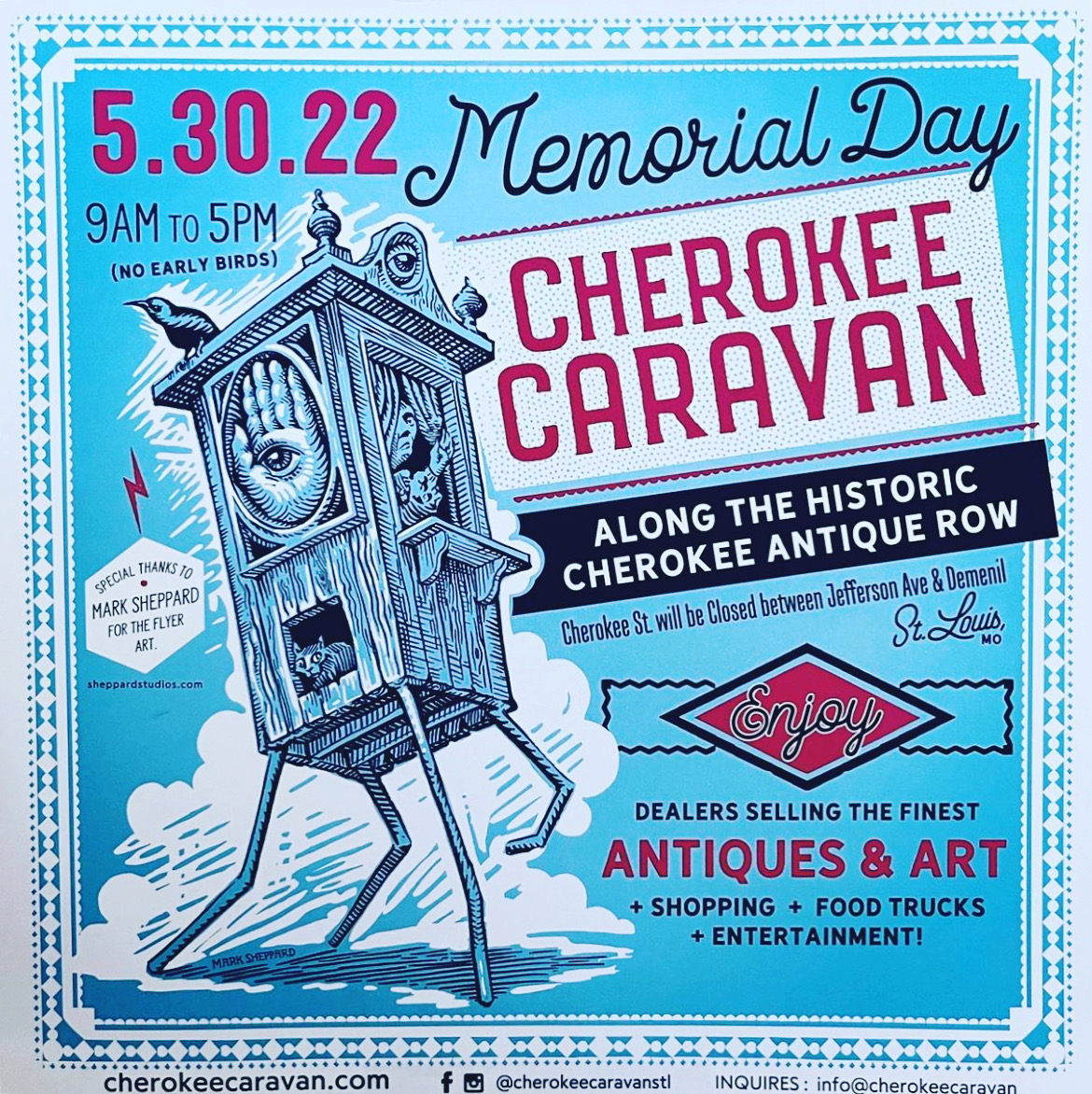 Looking for  Memorial Day weekend plans? Head to Cherokee Street and find the Cherokee Caravan, Afro Sexy Cool, Circus Flora &amp; much, much more.

Weekend Roundup: cherokeestreet.com/your-memorial-…