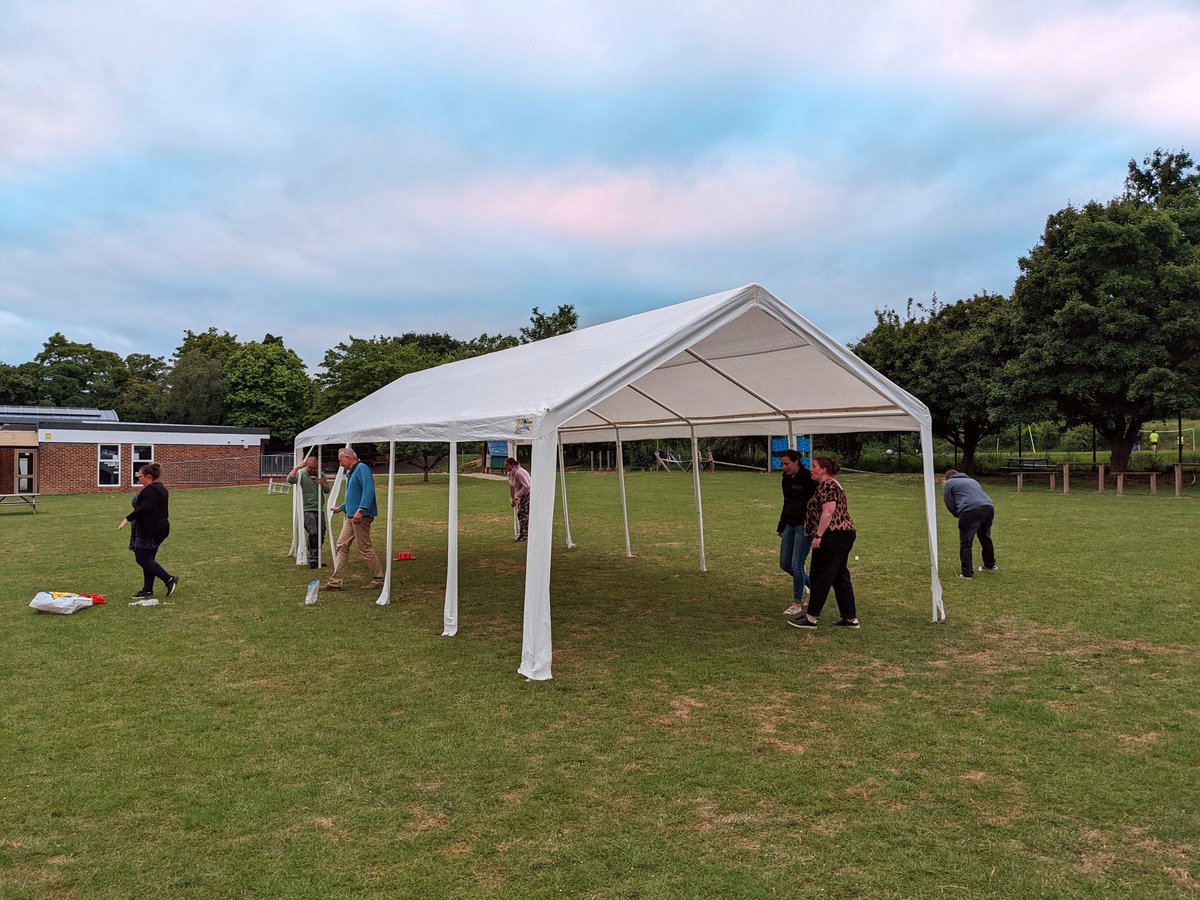 Record time in assembling the marquee for the Jubilee Jamboree; thanks to all the <a href="/WPtfa/">Warnham PTFA</a> volunteers for your help and preparations; you're all brilliant! Looking forward to tomorrow evening! <a href="/WarnhamCEP/">Warnham CE Primary</a>