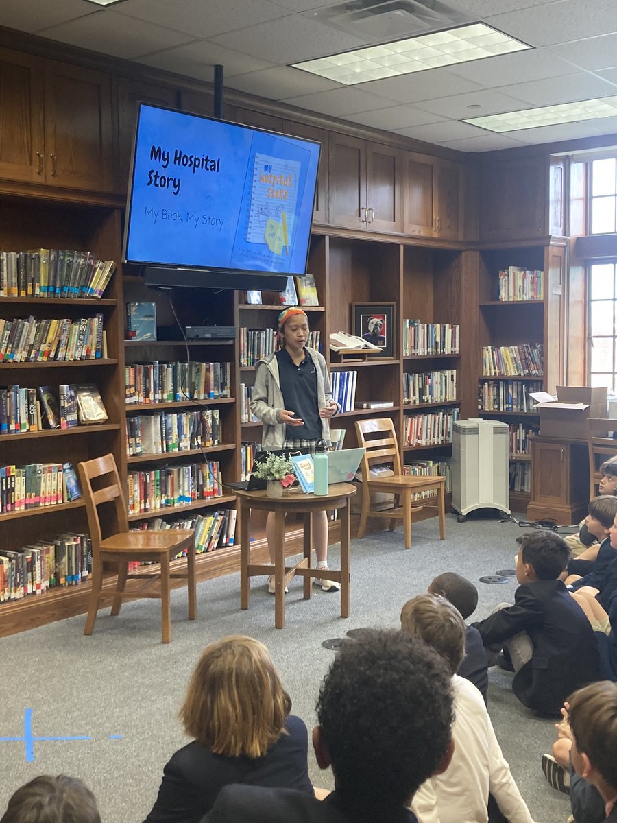 ParrottLibrary's tweet image. We had an amazing time welcoming author Nell Choi @myhospitalstory to talk about her experience in the hospital and the process of writing books. She is a NATURAL and had our C formers on the edge of their seats!!