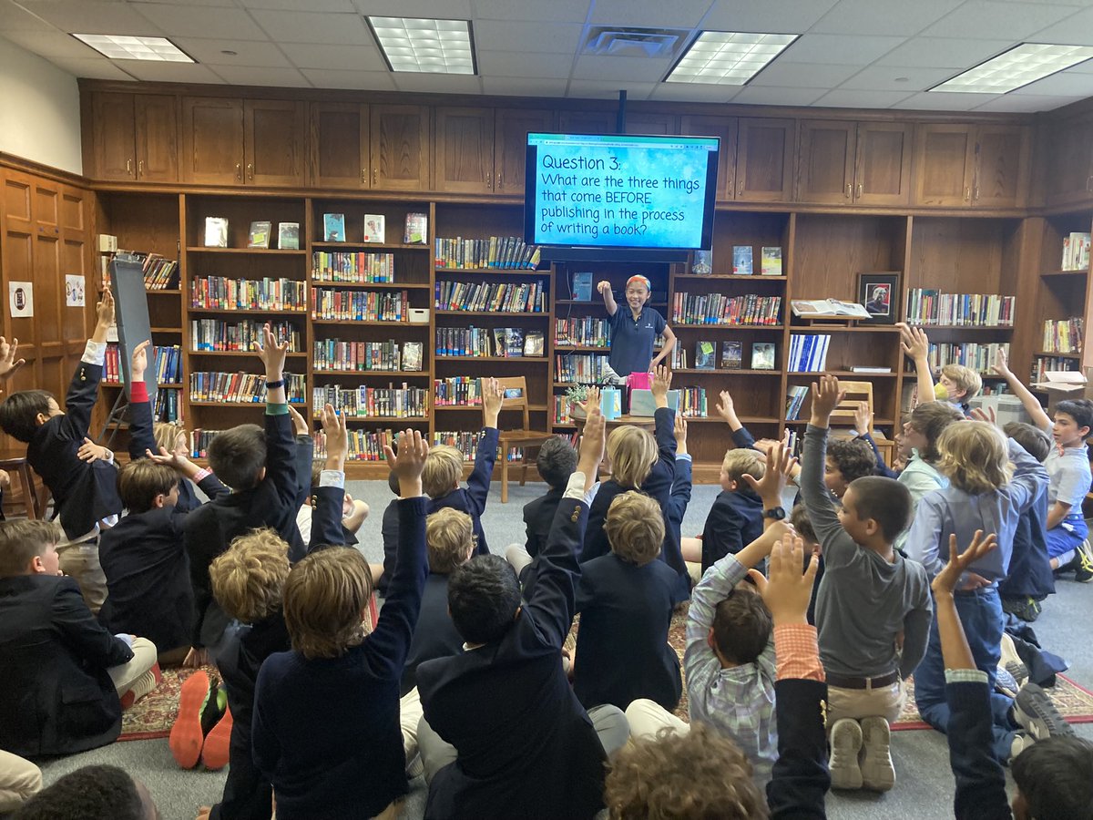 ParrottLibrary's tweet image. We had an amazing time welcoming author Nell Choi @myhospitalstory to talk about her experience in the hospital and the process of writing books. She is a NATURAL and had our C formers on the edge of their seats!!