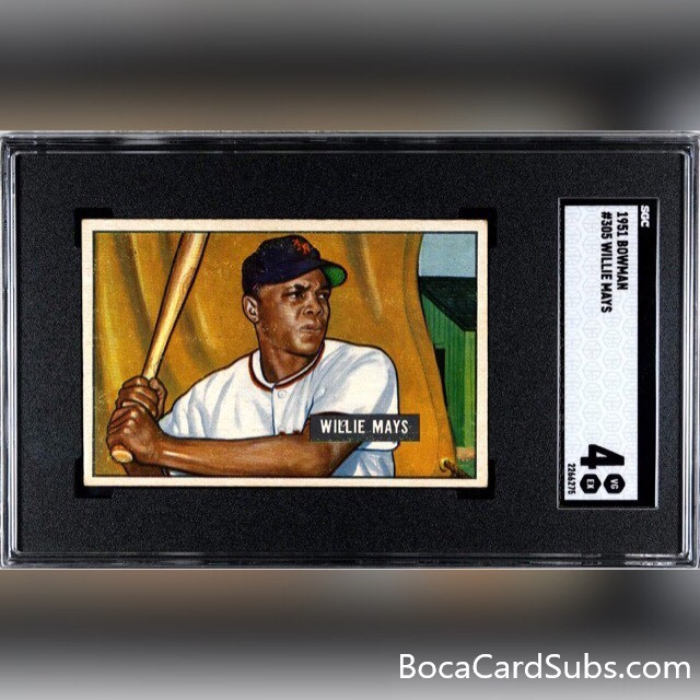 BocaCardSubs's tweet photo. Subbed by Matthew Templeton. Gorgeous example of a Mays rookie card! #sgcgrading #bocacardsubs #williemays #baseballcards #baseballcardcollector #baseballcard #sportscards #sportscardinvestor #vintagecard #vintagecards #gradedcards #rookiecards #thehobby #whodoyoucollect https://t.co/fyrFvi63PC