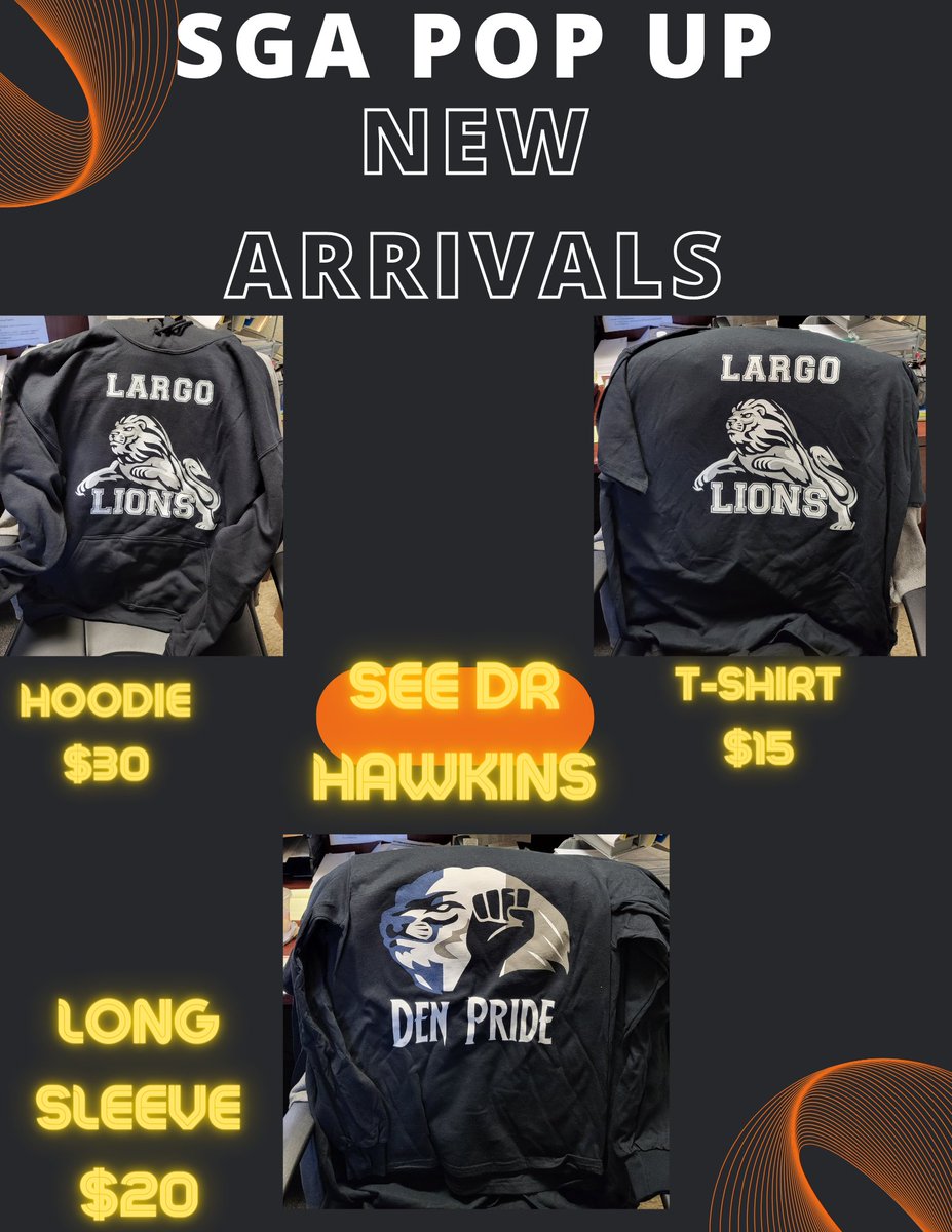 Need Largo Gear?
Pop Up Shop Opens May 27th!
See Dr. Hawkins 
Only While Supplies Last!
<a href="/GuidanceLargo/">Largo Counseling</a> <a href="/LHS2024/">Chris Jackson</a> <a href="/LargoLions2023/">LargoLions2023</a> <a href="/LargoLionsHS/">Largo High School</a> @