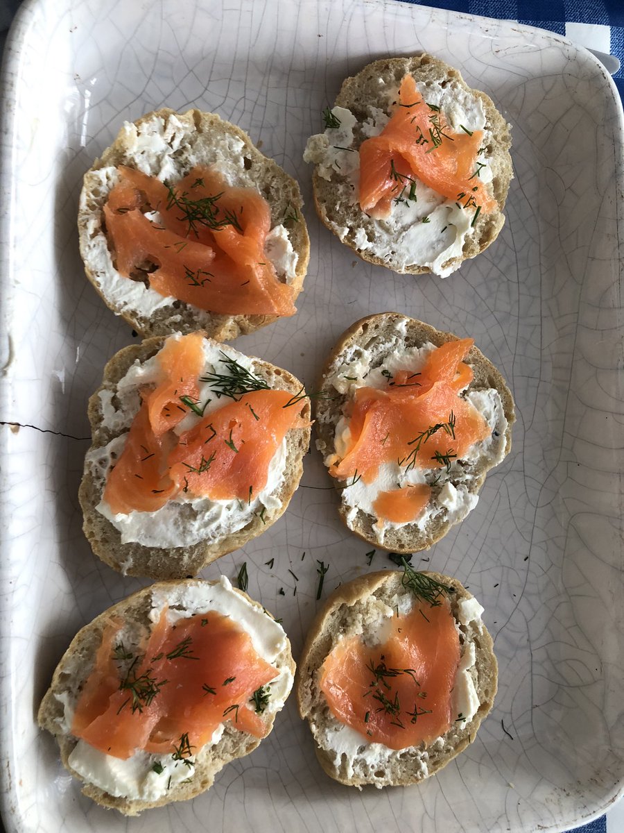 We tried a recipe for the first time today as we had a lot of mince donated to us - American Meatloaf - it turned out beautifully - served with stir fried greens and a homemade tomato sauce. One of our group members Christine also treated us to her delicious bagels! @BathMind