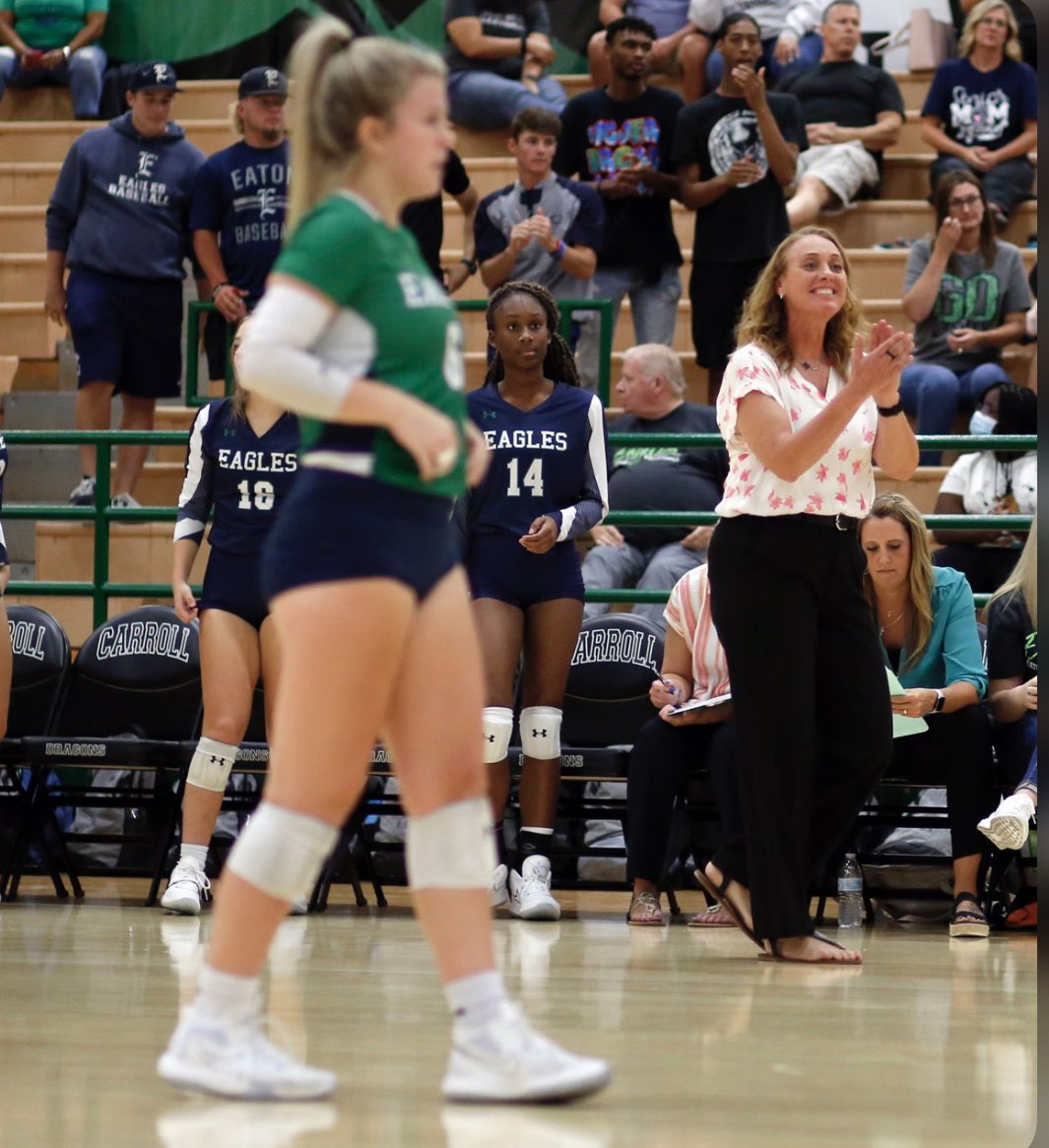 Eaton VB HC Diane Wilson is moving on to Keller MS as an asst principal. If she doesn’t coach another game, what a career

27 yrs
26 as HC
18 at Grapevine
616 wins
Started Eaton in 15
19 playoff app.
Turned Eaton into a contender
Back 2 Back regional finals

Forever a DFW legend!