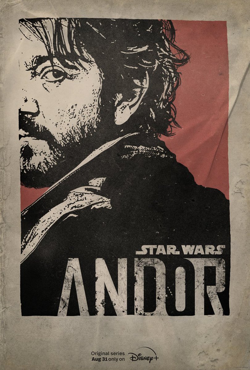 #Andor estreia em 31 de Agosto no @disneyplusbr e terá duas temporadas de 12 episódios, terminando exatamente no começo de Rogue One

#StarWars #starwarscelebration2022